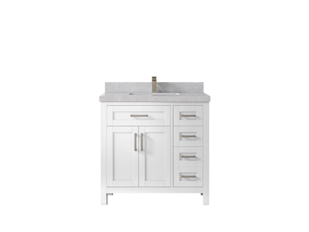 Cambridge 36 in. W x 22 in. D Single Center Sink Bathroom Vanity - Willow Bath and Vanity