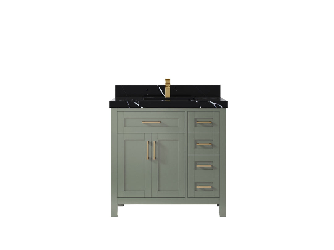 Cambridge 36 in. W x 22 in. D Single Center Sink Bathroom Vanity - Willow Bath and Vanity