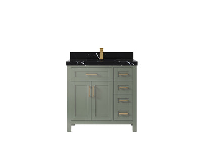Cambridge 36 in. W x 22 in. D Single Center Sink Bathroom Vanity - Willow Bath and Vanity