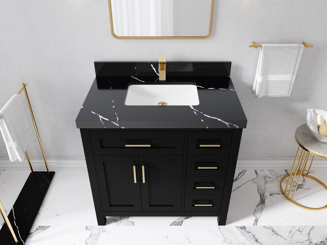 Cambridge 36 in. W x 22 in. D Single Center Sink Bathroom Vanity - Willow Bath and Vanity