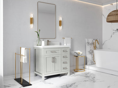Cambridge 36 in. W x 22 in. D Single Center Sink Bathroom Vanity - Willow Bath and Vanity