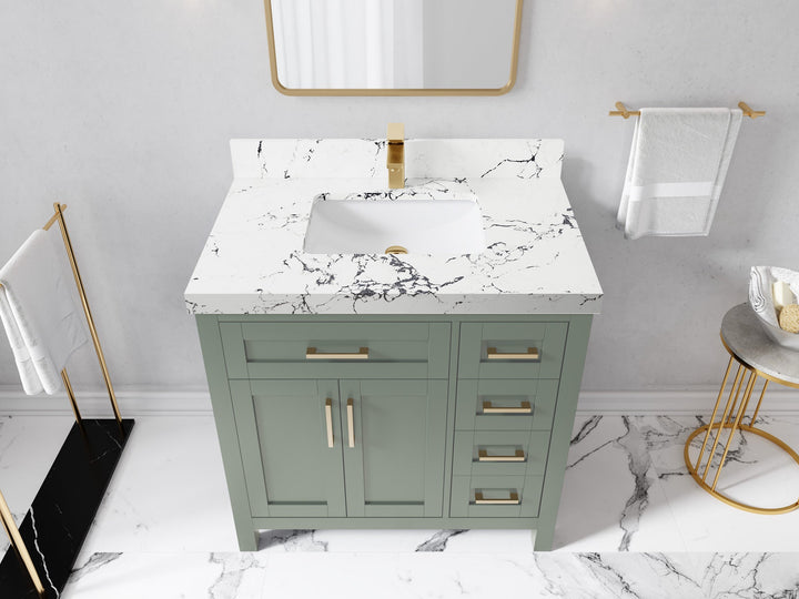 Cambridge 36 in. W x 22 in. D Single Center Sink Bathroom Vanity - photo 44