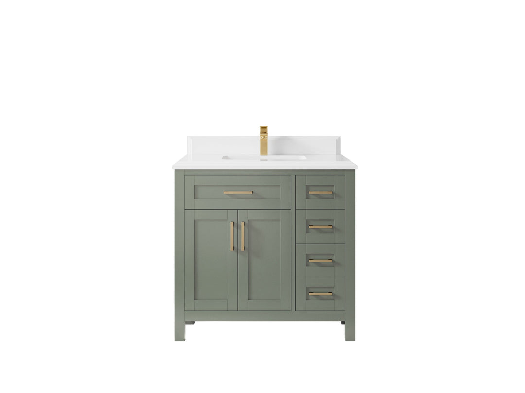 Cambridge 36 in. W x 22 in. D Single Center Sink Bathroom Vanity - Willow Bath and Vanity