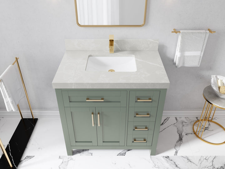 Cambridge 36 in. W x 22 in. D Single Center Sink Bathroom Vanity - photo 36