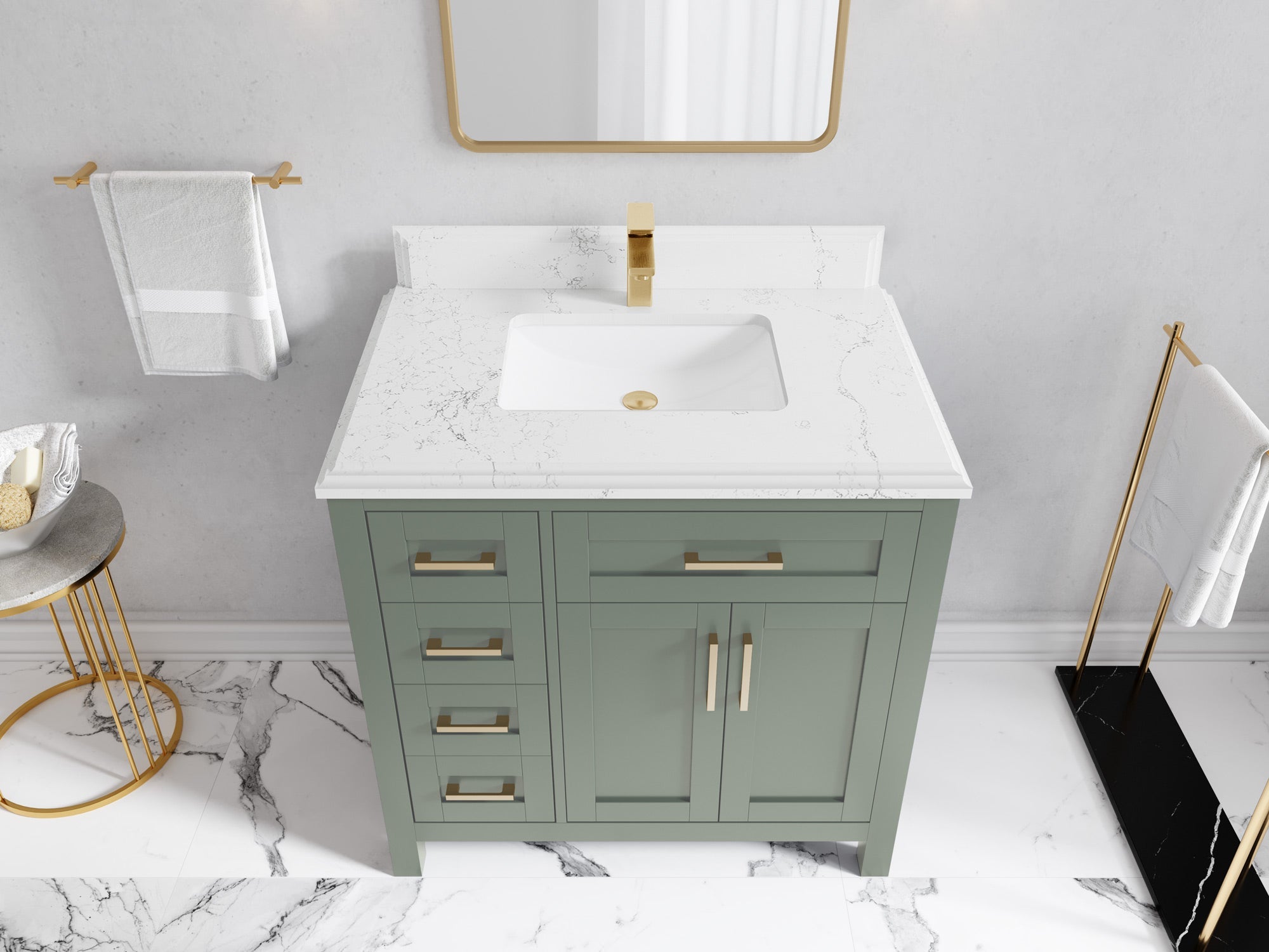 Cambridge 36 in. W x 22 in. D Single Center Sink Bathroom vanity - Willow Bath and Vanity