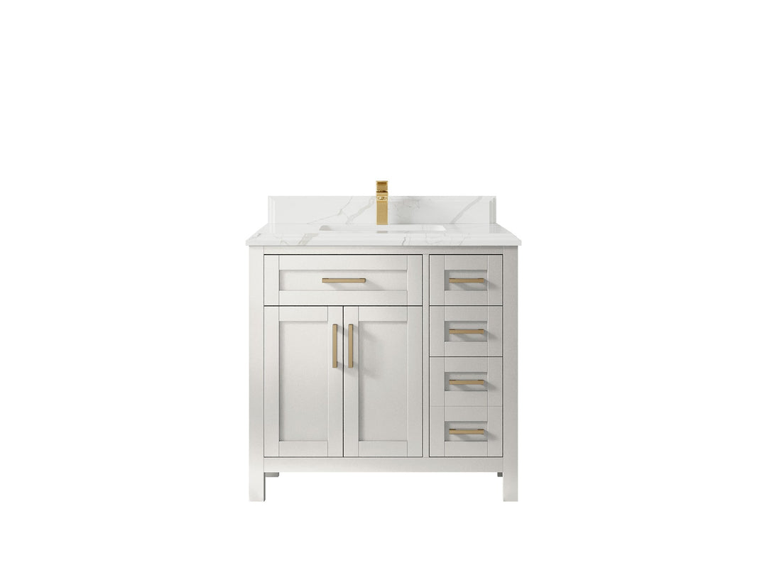 Cambridge 36 in. W x 22 in. D Single Center Sink Bathroom Vanity - Willow Bath and Vanity