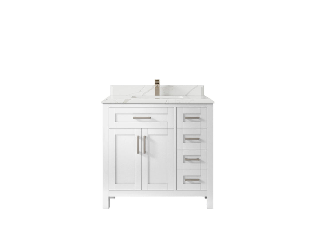 Cambridge 36 in. W x 22 in. D Single Center Sink Bathroom Vanity - Willow Bath and Vanity