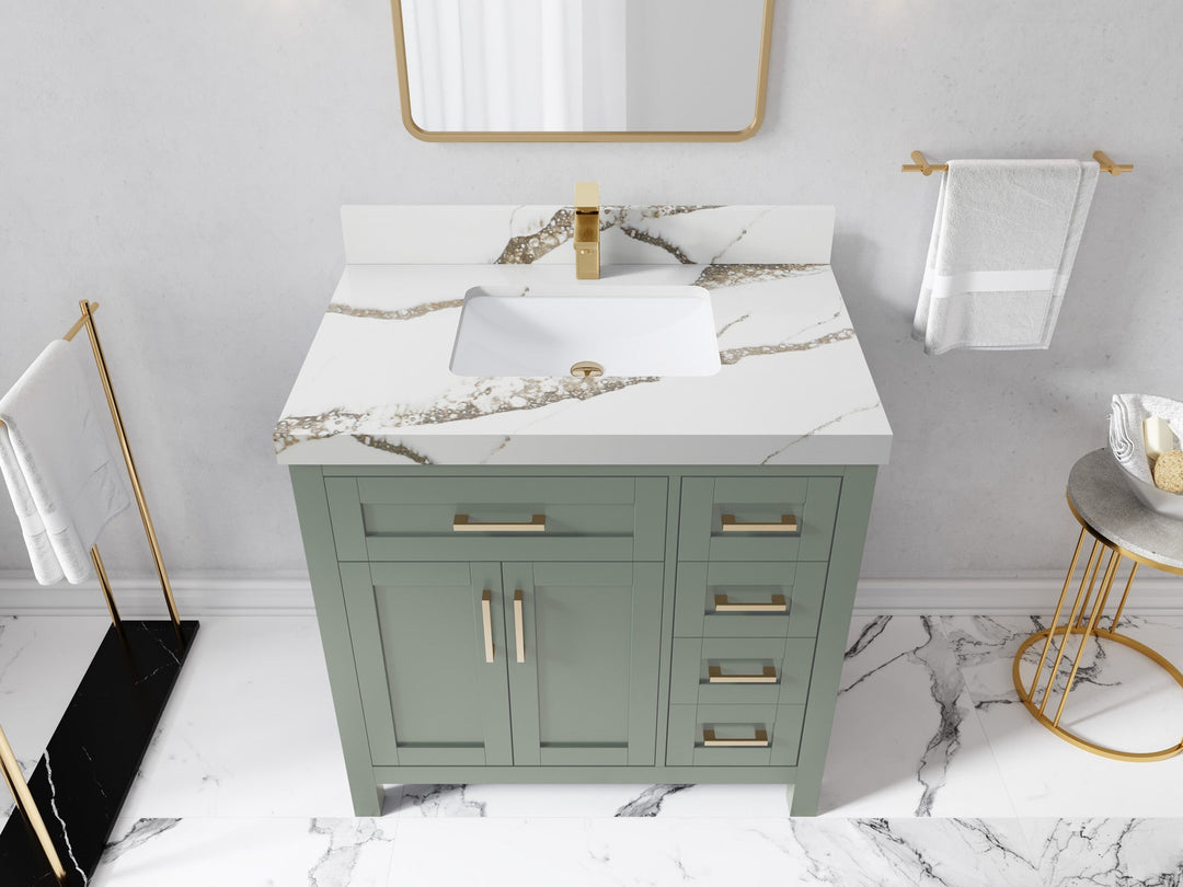 Cambridge 36 in. W x 22 in. D Single Center Sink Bathroom Vanity - Willow Bath and Vanity