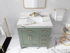 Cambridge 36 in. W x 22 in. D Single Center Sink Bathroom Vanity - photo 10