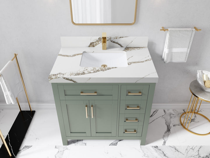 Cambridge 36 in. W x 22 in. D Single Center Sink Bathroom Vanity - photo 16