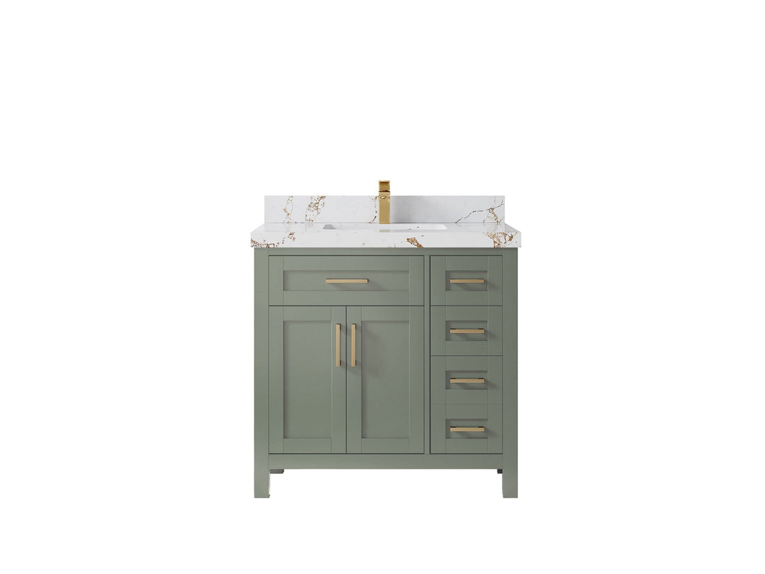 Cambridge 36 in. W x 22 in. D Single Center Sink Bathroom Vanity - Willow Bath and Vanity