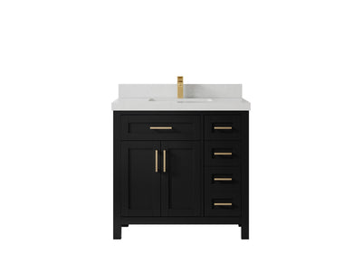 Cambridge 36 in. W x 22 in. D Single Center Sink Bathroom Vanity - Willow Bath and Vanity