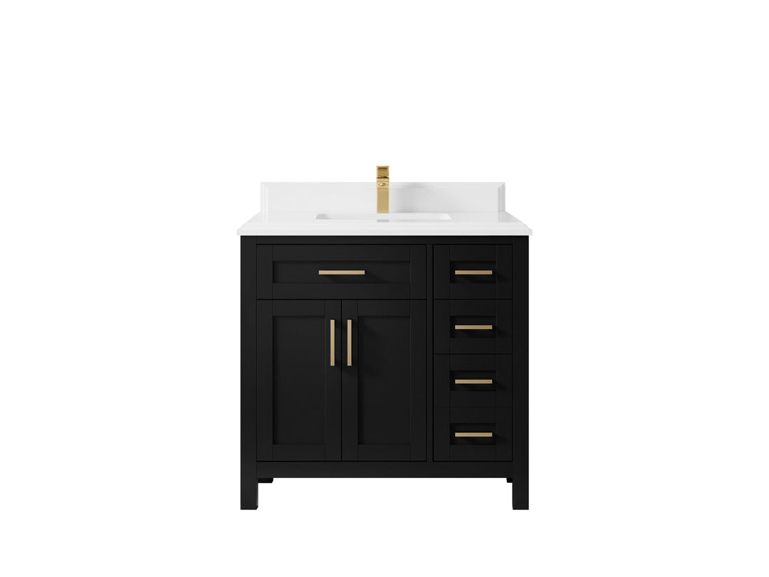 Cambridge 36 in. W x 22 in. D Single Center Sink Bathroom Vanity - Willow Bath and Vanity