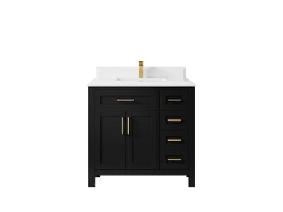 Cambridge 36 in. W x 22 in. D Single Center Sink Bathroom Vanity - Willow Bath and Vanity