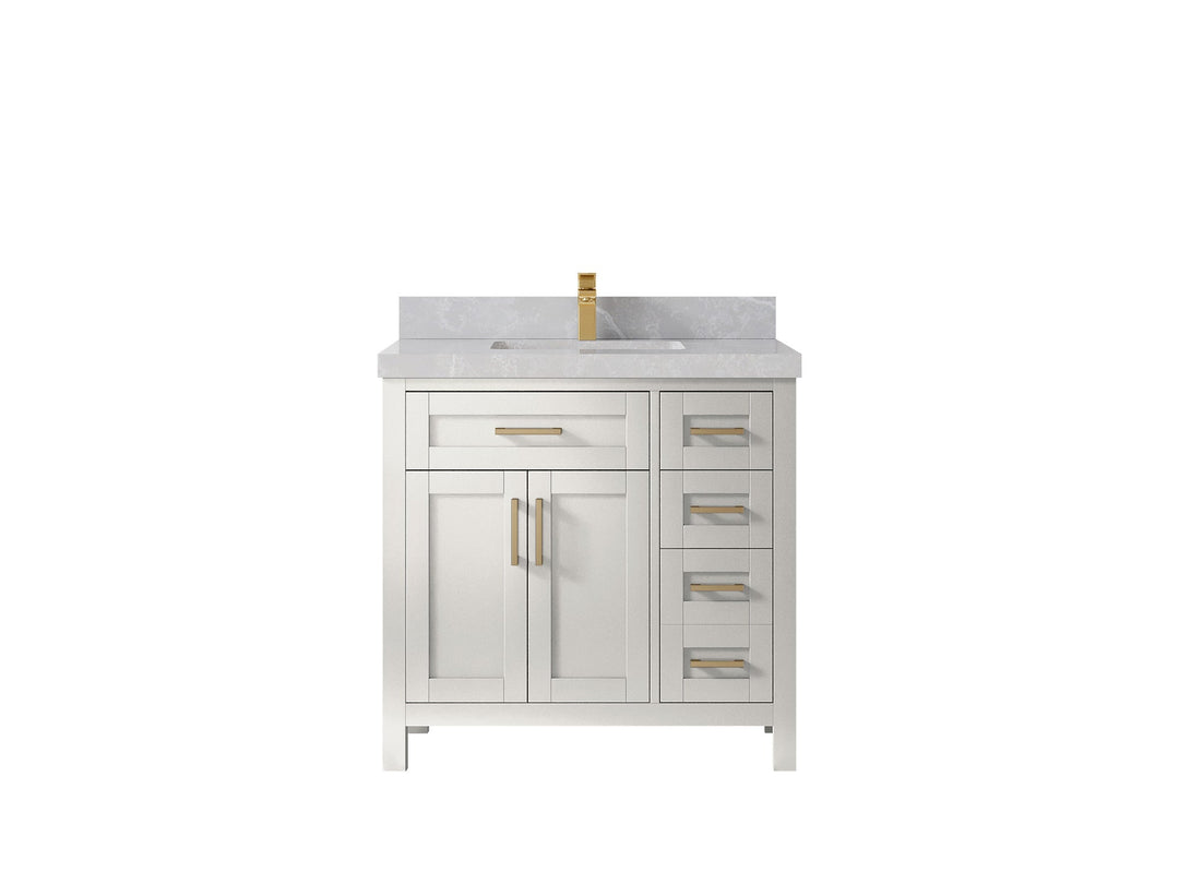 Cambridge 36 in. W x 22 in. D Single Center Sink Bathroom Vanity - Willow Bath and Vanity