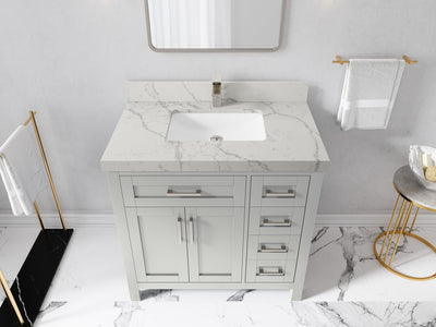 Cambridge 36 in. W x 22 in. D Single Center Sink Bathroom Vanity - Willow Bath and Vanity
