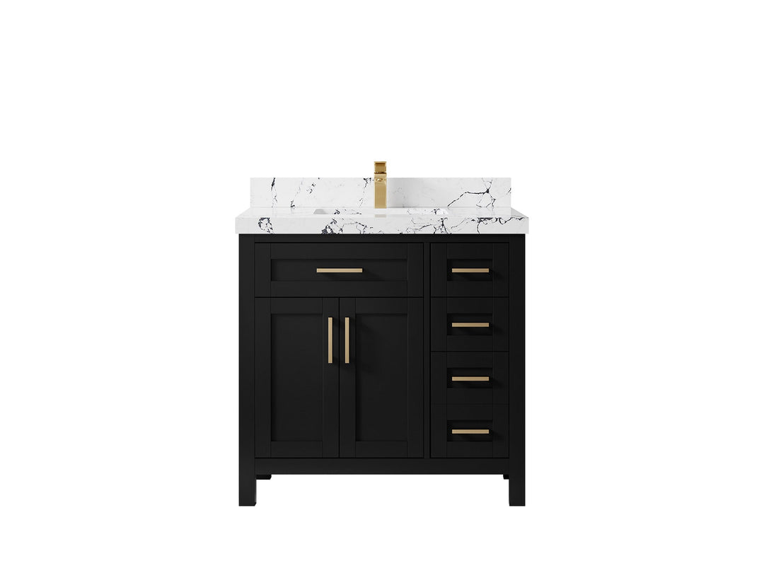 Cambridge 36 in. W x 22 in. D Single Center Sink Bathroom Vanity - Willow Bath and Vanity