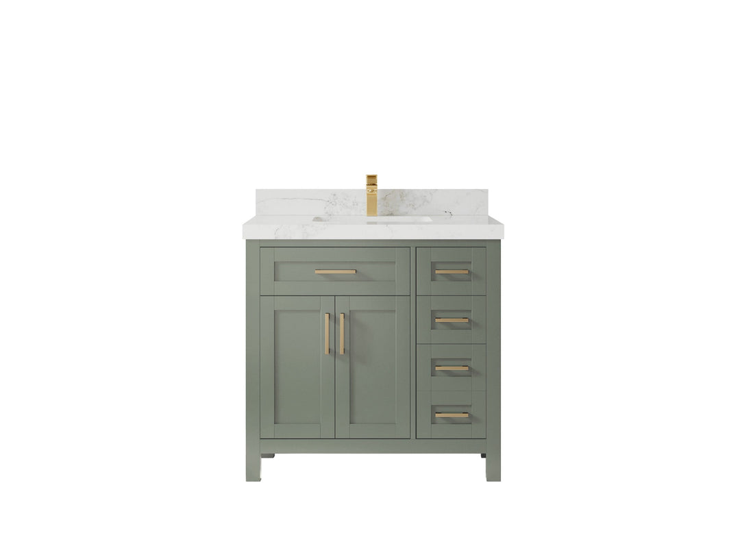 Cambridge 36 in. W x 22 in. D Single Center Sink Bathroom Vanity - Willow Bath and Vanity