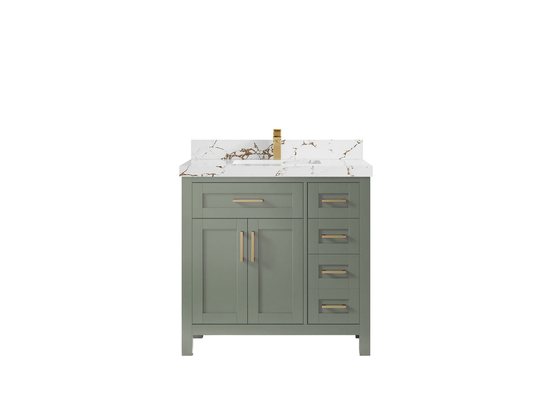 Cambridge 36 in. W x 22 in. D Single Center Sink Bathroom Vanity - Willow Bath and Vanity
