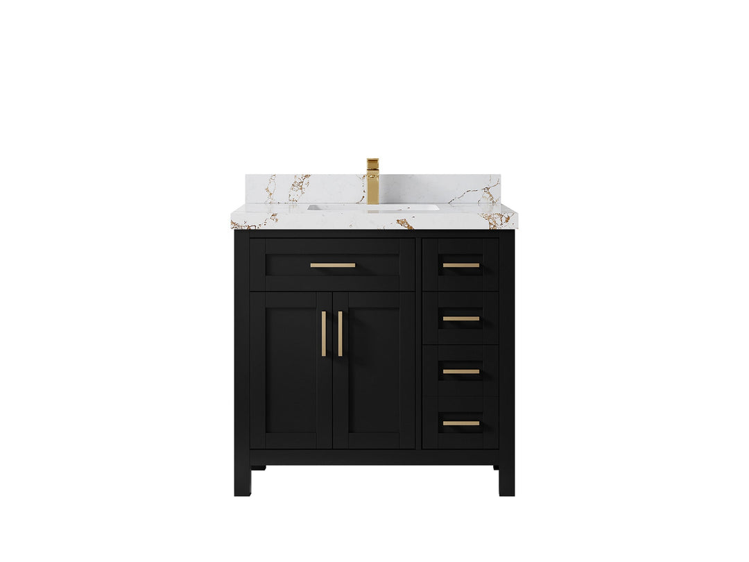 Cambridge 36 in. W x 22 in. D Single Center Sink Bathroom Vanity - Willow Bath and Vanity