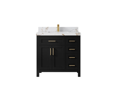 Cambridge 36 in. W x 22 in. D Single Center Sink Bathroom Vanity - Willow Bath and Vanity