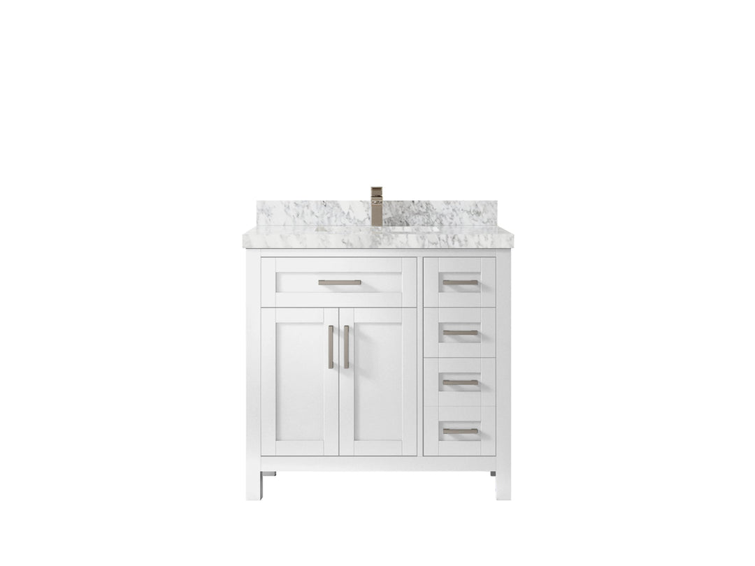 Cambridge 36 in. W x 22 in. D Single Center Sink Bathroom Vanity - Willow Bath and Vanity
