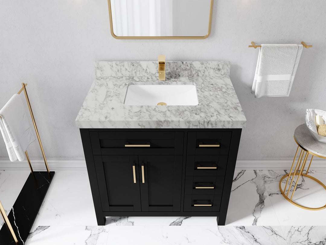 Cambridge 36 in. W x 22 in. D Single Center Sink Bathroom Vanity - Willow Bath and Vanity