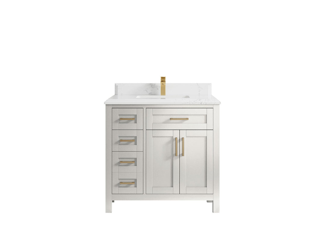 Cambridge 36 in. W x 22 in. D Single Center Sink Bathroom vanity - Willow Bath and Vanity
