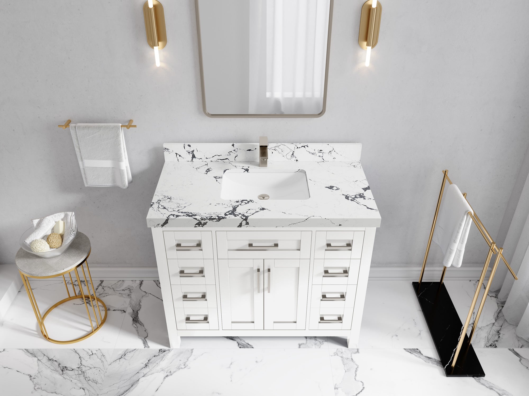 Cambridge 42 in. W x 22 in. D Single Sink Bathroom Vanity - Willow Bath and Vanity