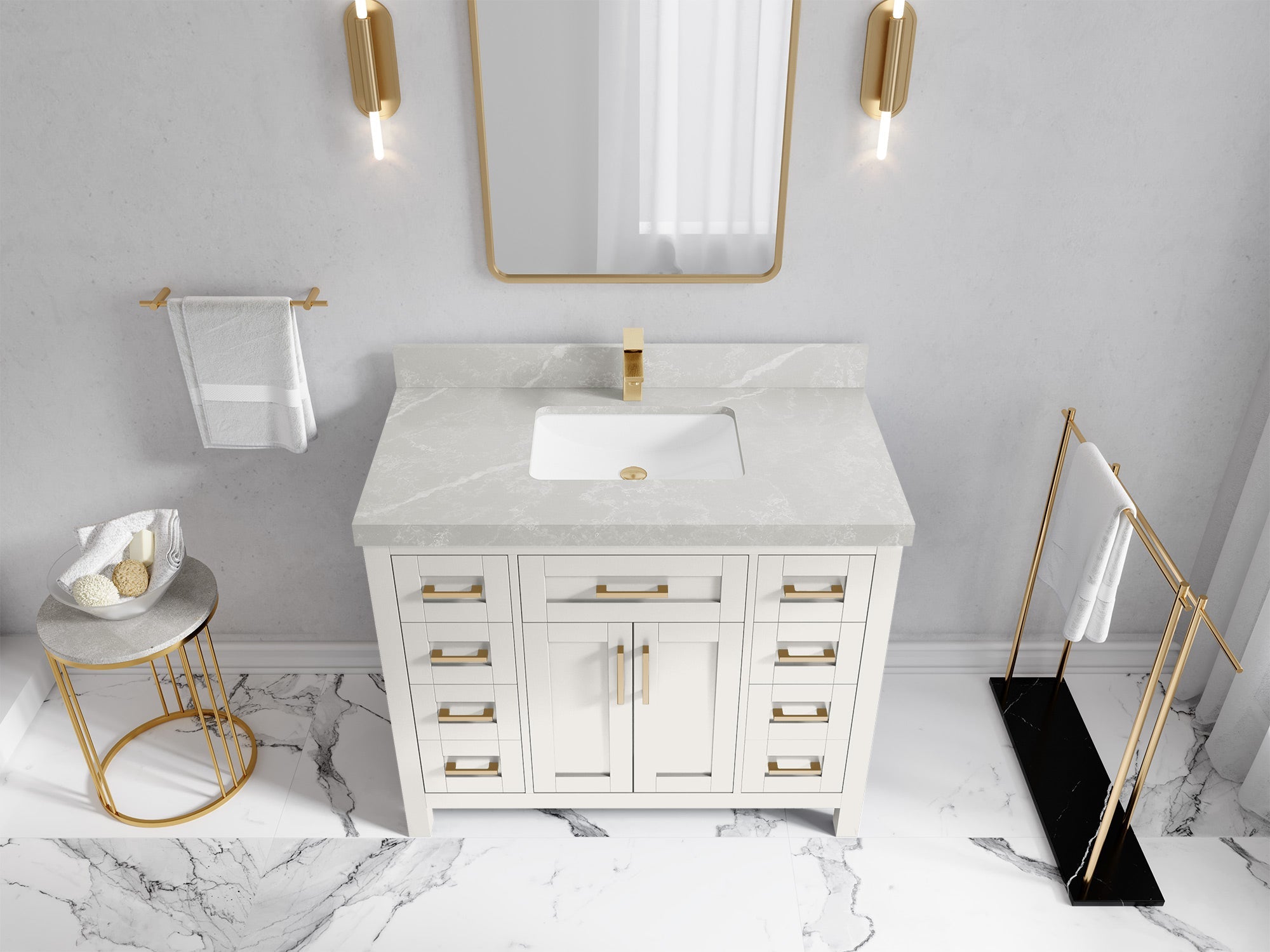 Cambridge 42 in. W x 22 in. D Single Sink Bathroom Vanity - Willow Bath and Vanity