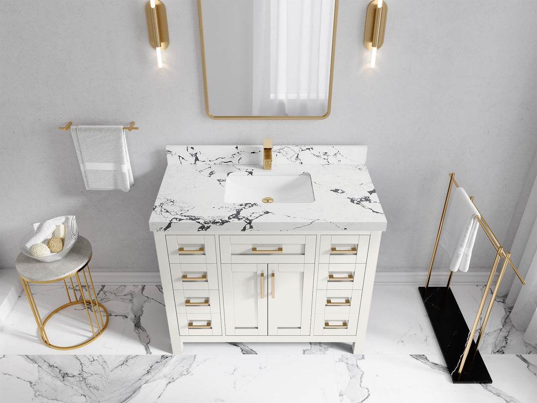 Cambridge 42 in. W x 22 in. D Single Sink Bathroom Vanity - Willow Bath and Vanity