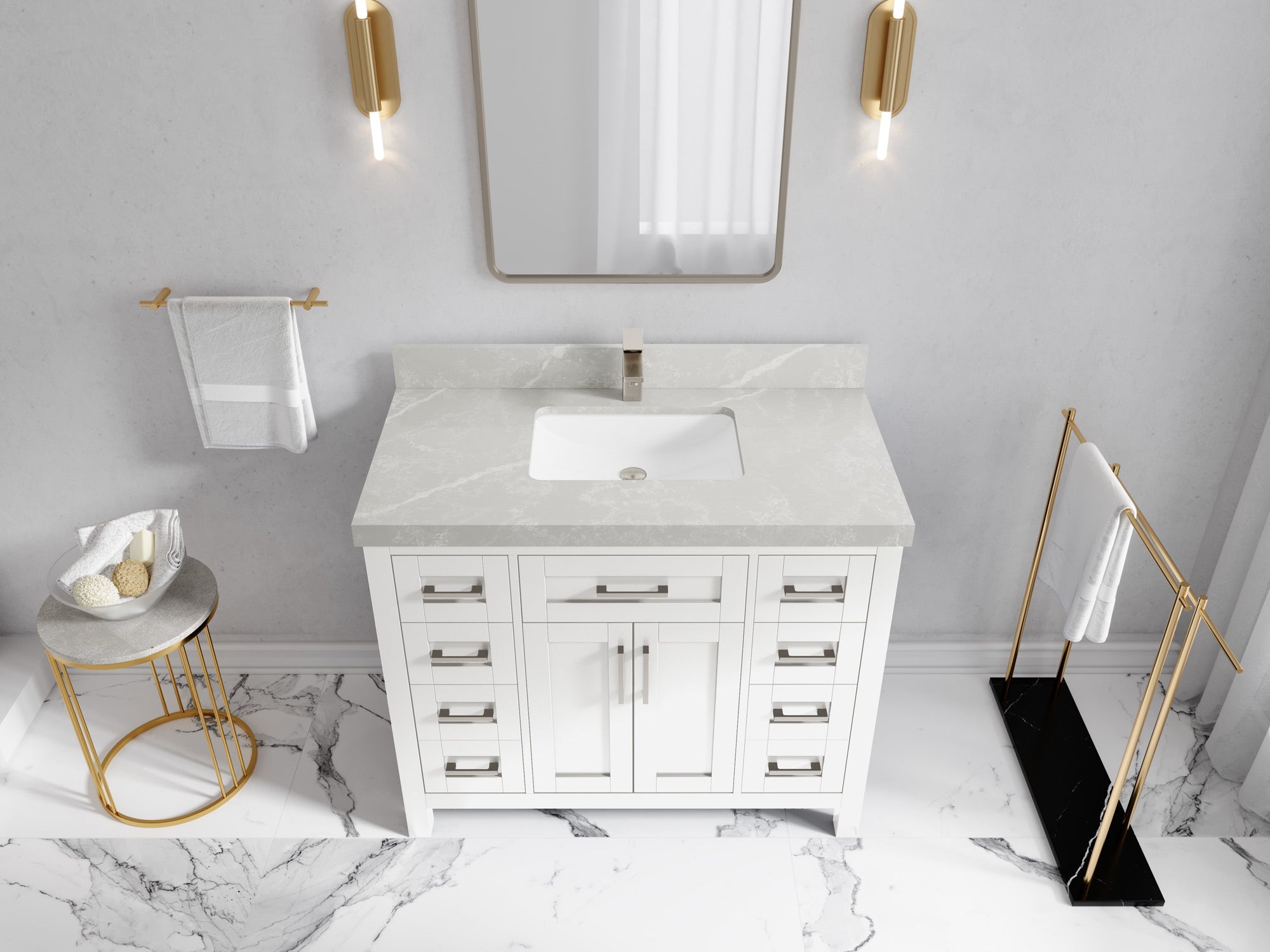 Cambridge 42 in. W x 22 in. D Single Sink Bathroom Vanity - Willow Bath and Vanity