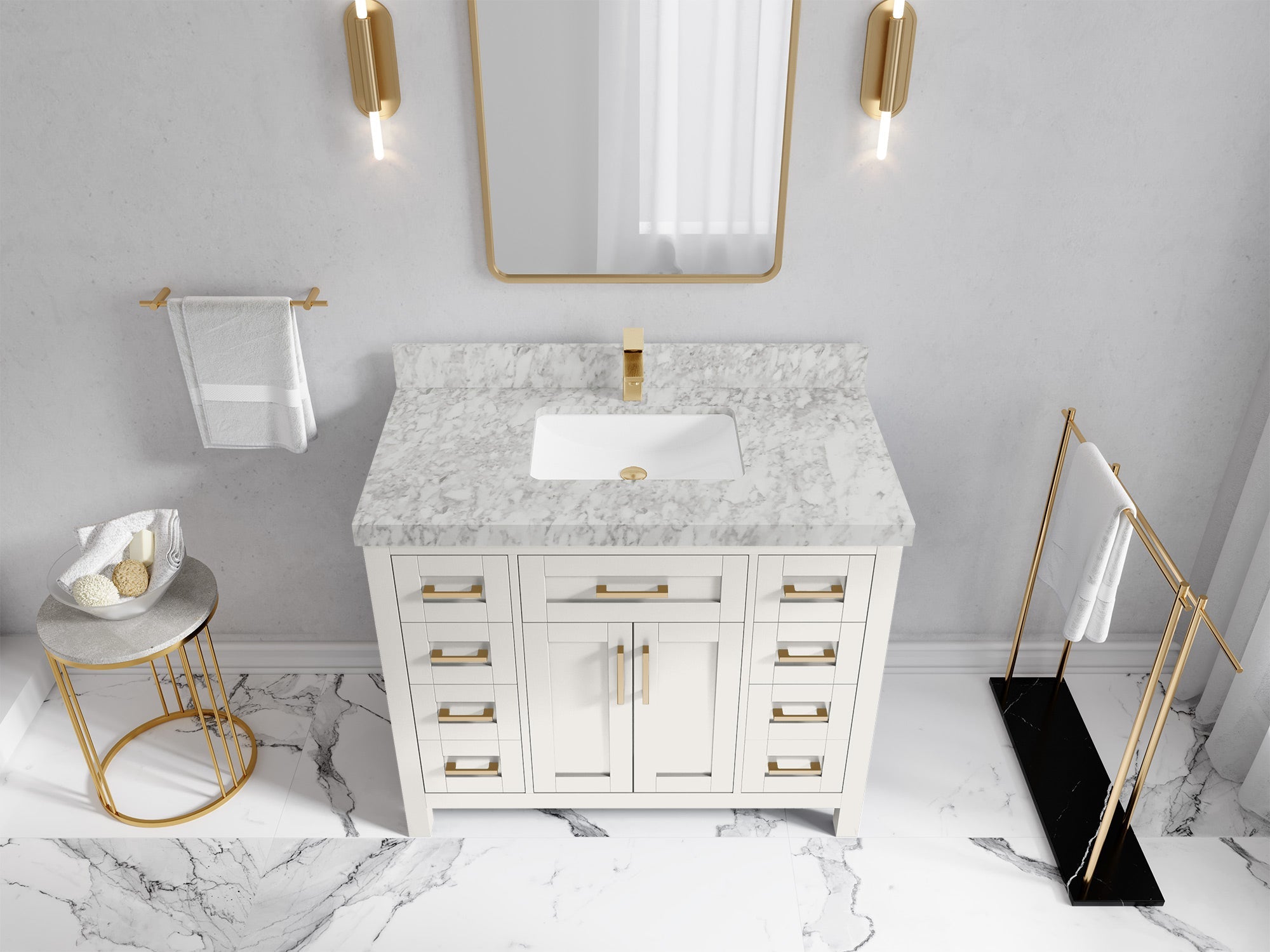 Cambridge 42 in. W x 22 in. D Single Sink Bathroom Vanity - Willow Bath and Vanity