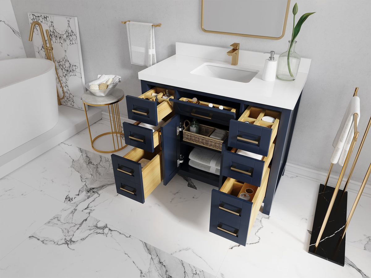 Cambridge 42 in. W x 22 in. D Single Sink Bathroom Vanity - Willow Bath and Vanity