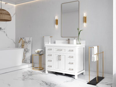 Cambridge 42 in. W x 22 in. D Single Sink Bathroom Vanity - Willow Bath and Vanity