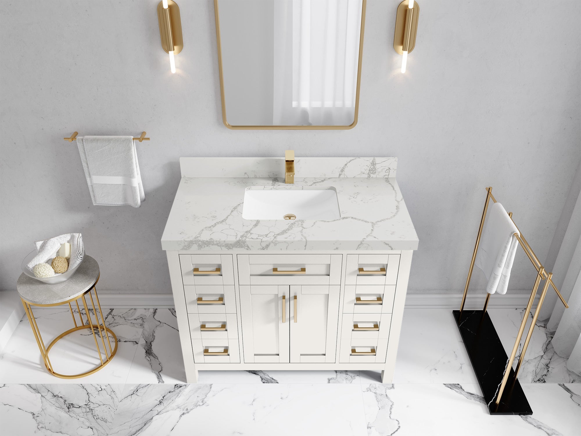 Cambridge 42 in. W x 22 in. D Single Sink Bathroom Vanity - Willow Bath and Vanity