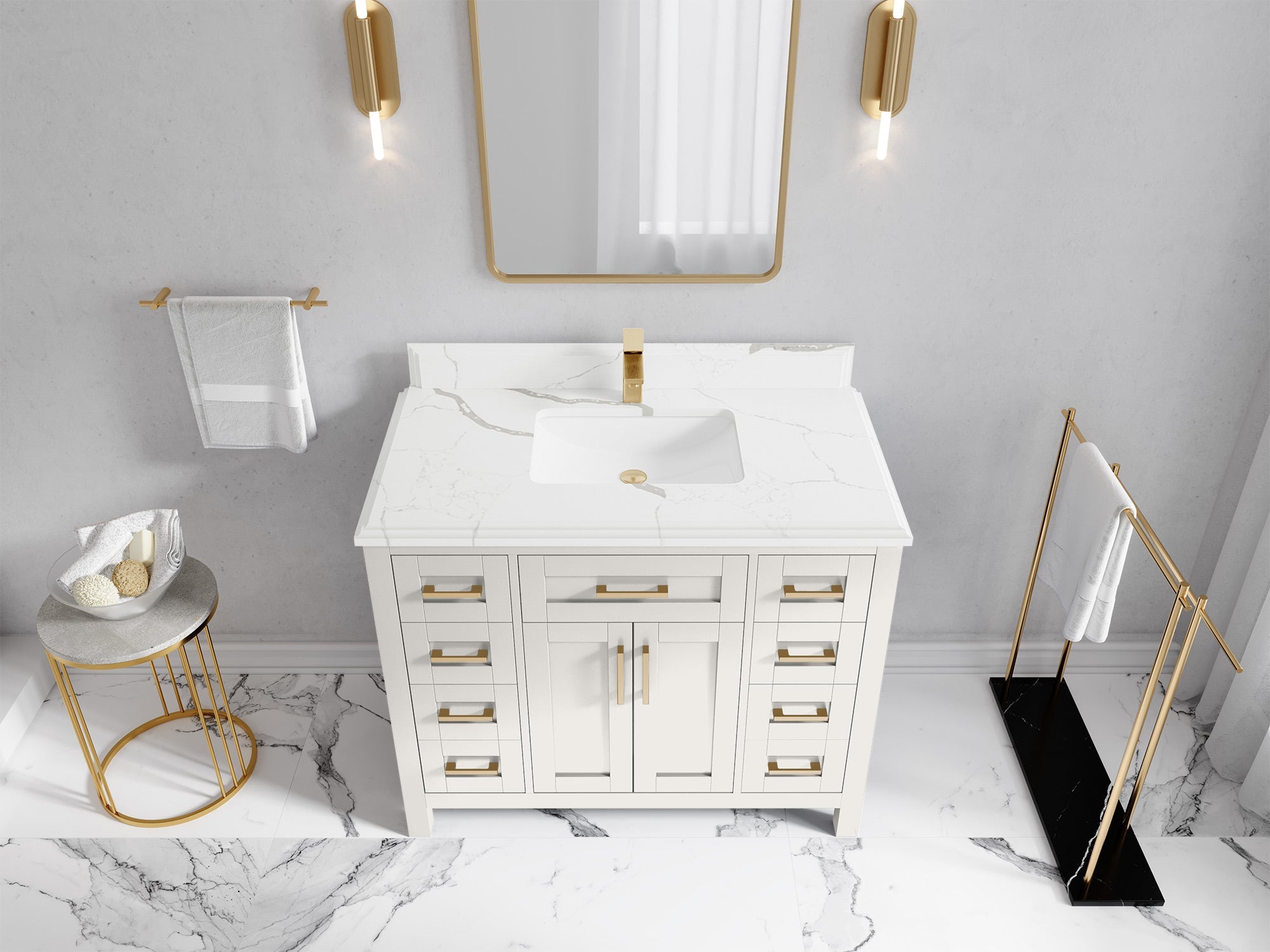 Cambridge 42 in. W x 22 in. D Single Sink Bathroom Vanity - Willow Bath and Vanity