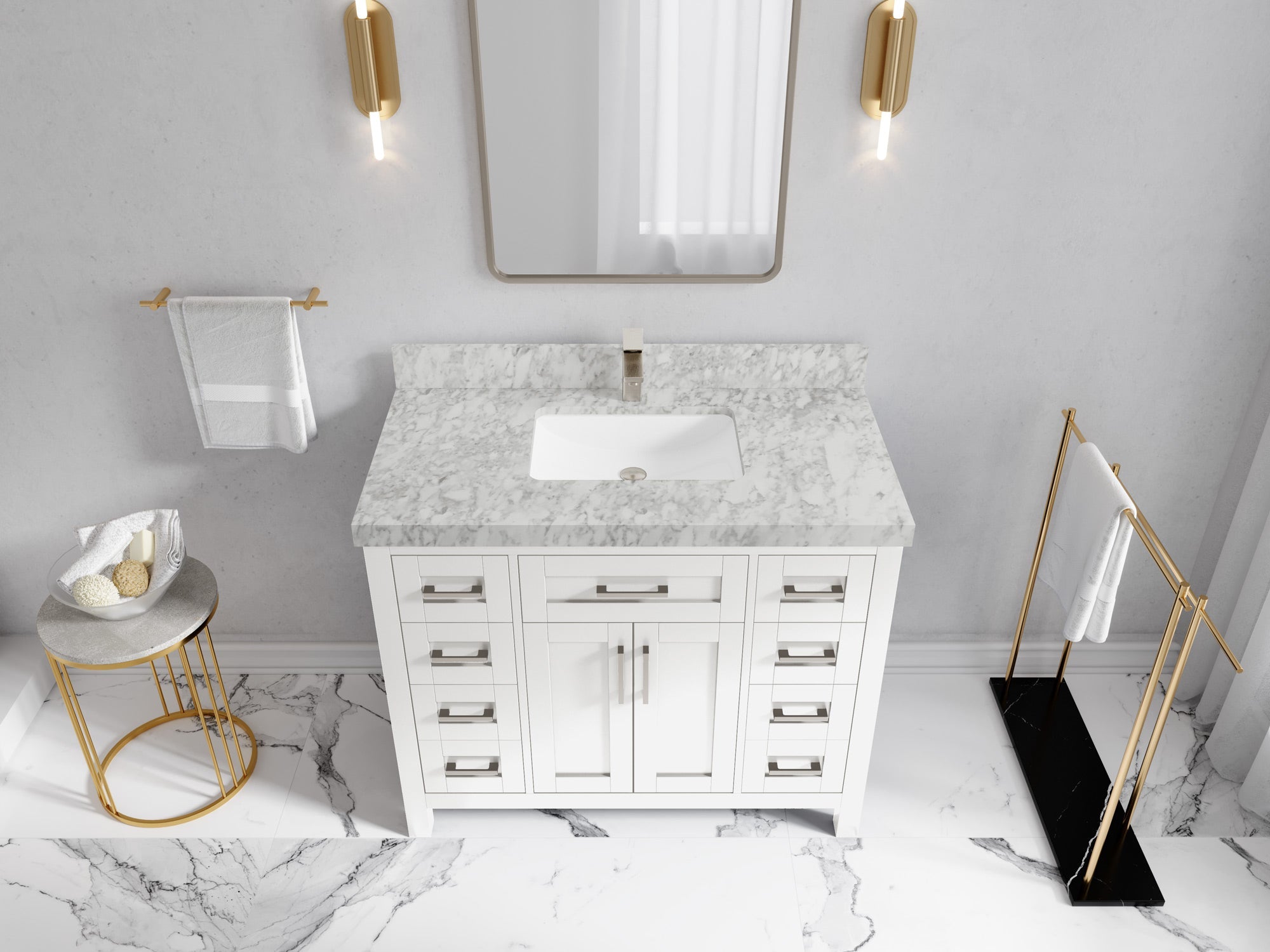 Cambridge 42 in. W x 22 in. D Single Sink Bathroom Vanity - Willow Bath and Vanity