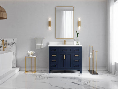 Cambridge 42 in. W x 22 in. D Single Sink Bathroom Vanity - Willow Bath and Vanity