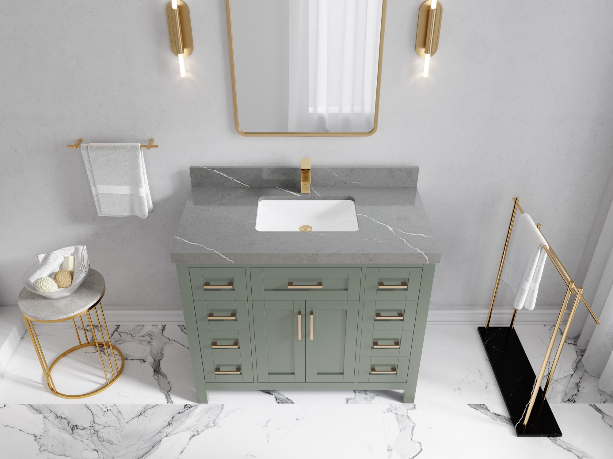 Cambridge 42 in. W x 22 in. D Single Sink Bathroom Vanity - Willow Bath and Vanity