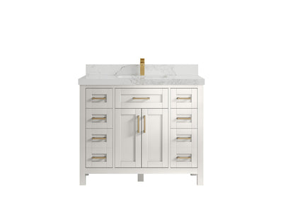 Cambridge 42 in. W x 22 in. D Single Sink Bathroom Vanity - Willow Bath and Vanity