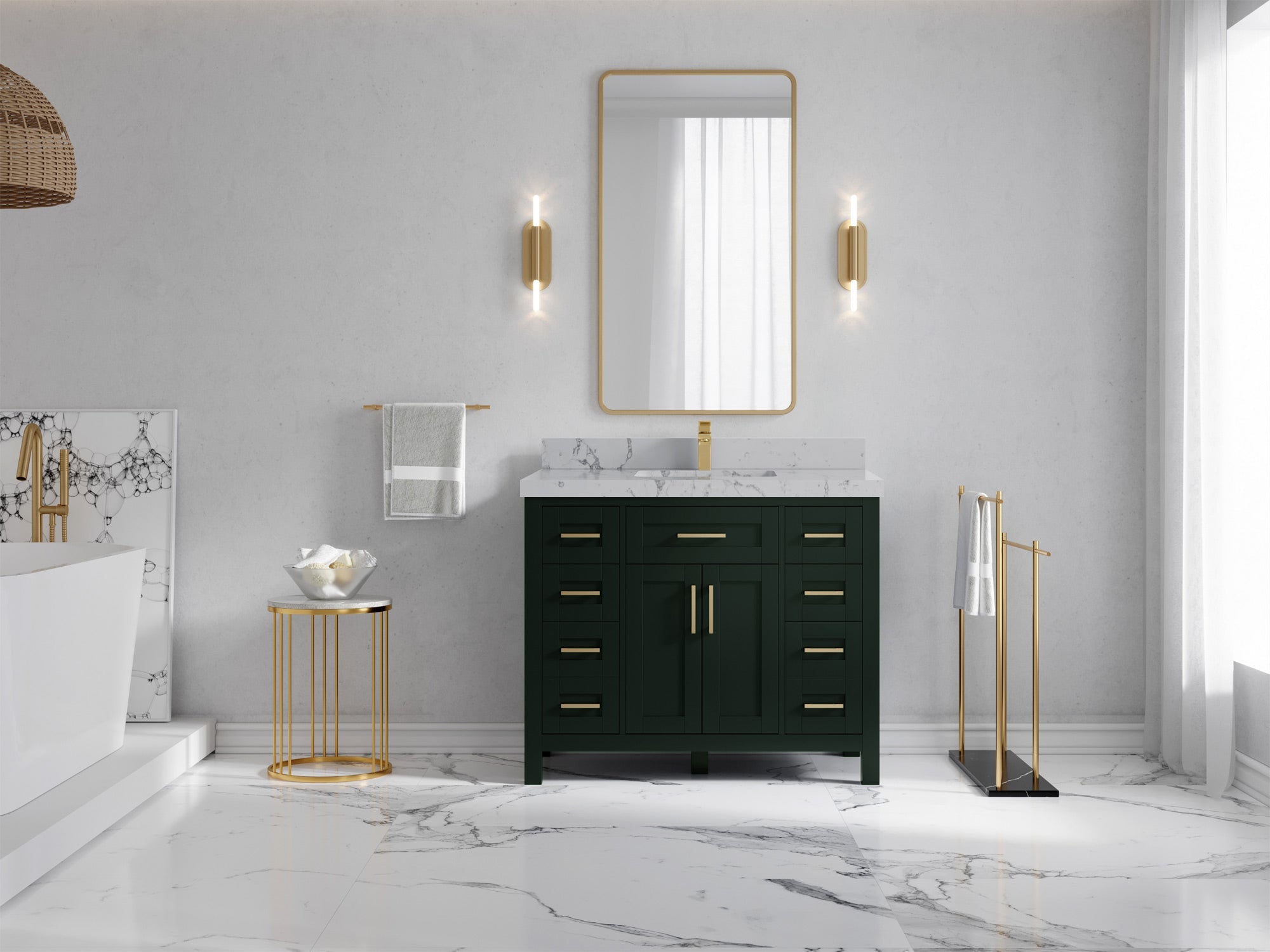 Cambridge 42 in. W x 22 in. D Single Sink Bathroom Vanity - Willow Bath and Vanity