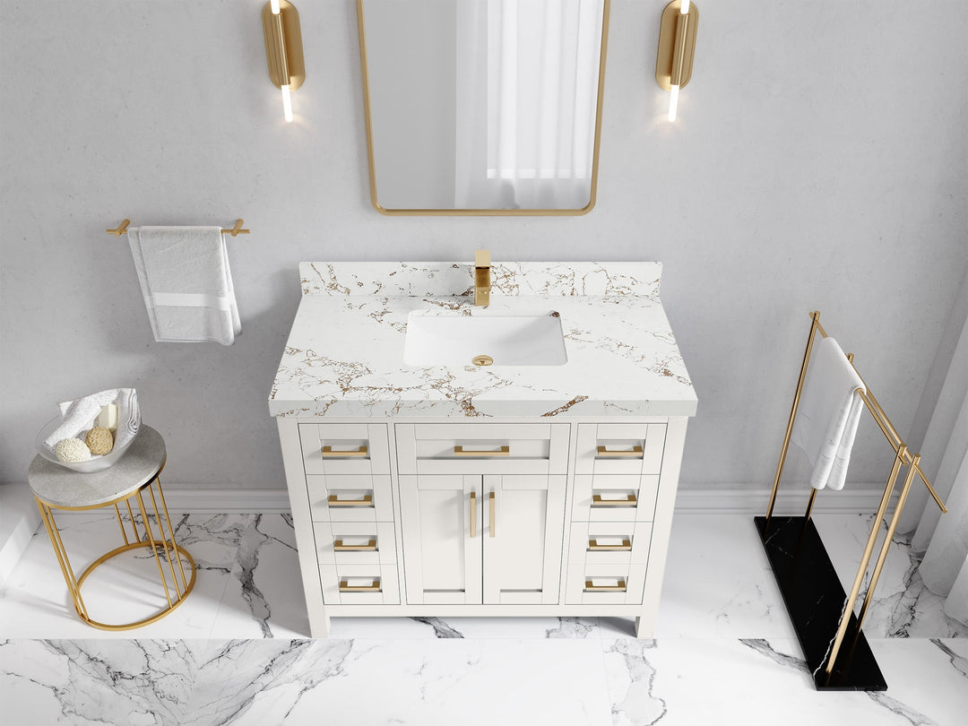 Cambridge 42 in. W x 22 in. D Single Sink Bathroom Vanity - Willow Bath and Vanity