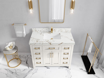 Cambridge 42 in. W x 22 in. D Single Sink Bathroom Vanity - Willow Bath and Vanity