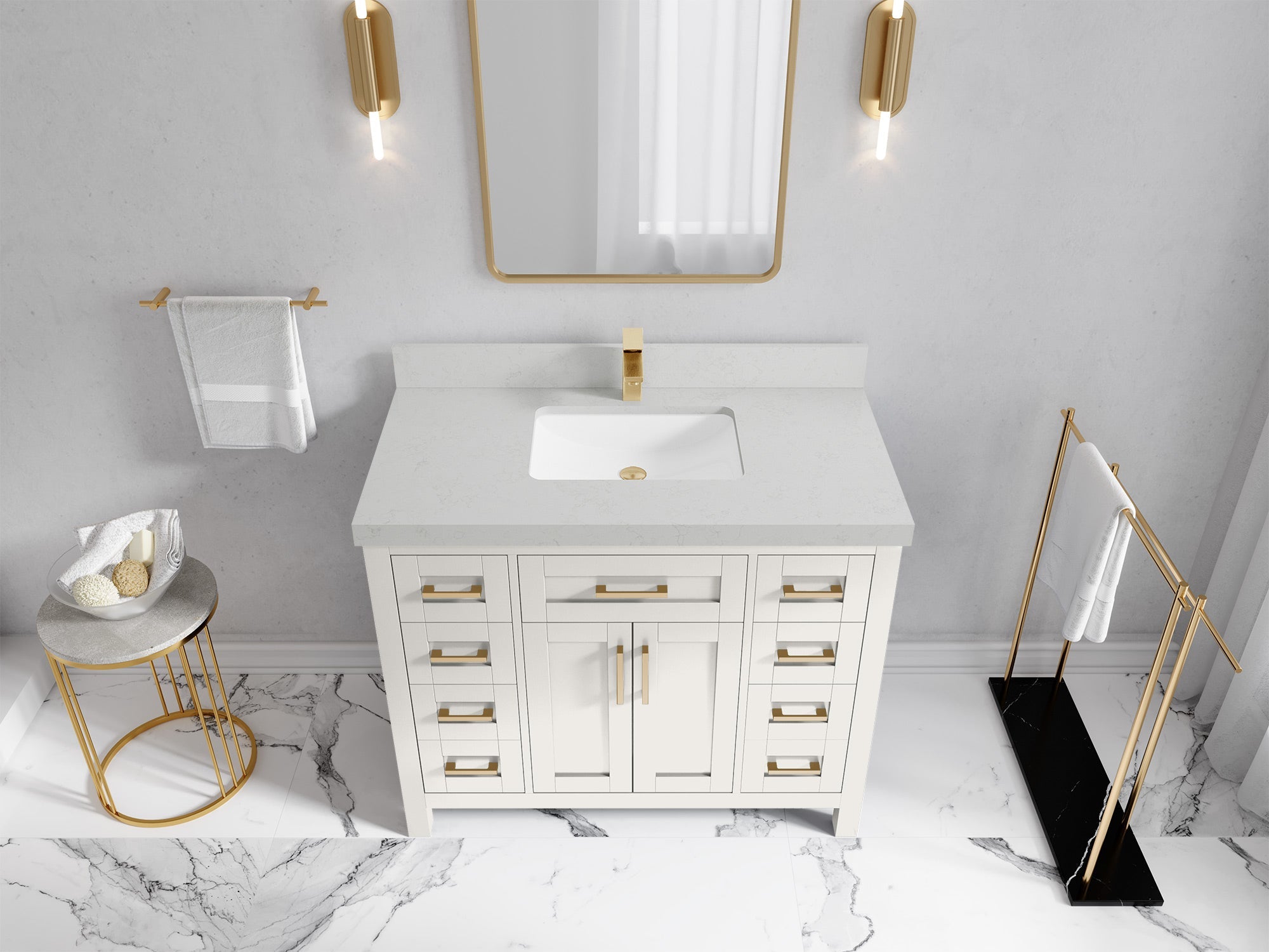 Cambridge 42 in. W x 22 in. D Single Sink Bathroom Vanity - Willow Bath and Vanity