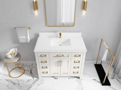 Cambridge 42 in. W x 22 in. D Single Sink Bathroom Vanity - Willow Bath and Vanity