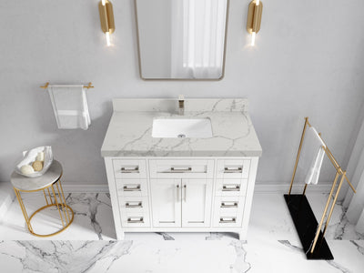 Cambridge 42 in. W x 22 in. D Single Sink Bathroom Vanity - Willow Bath and Vanity
