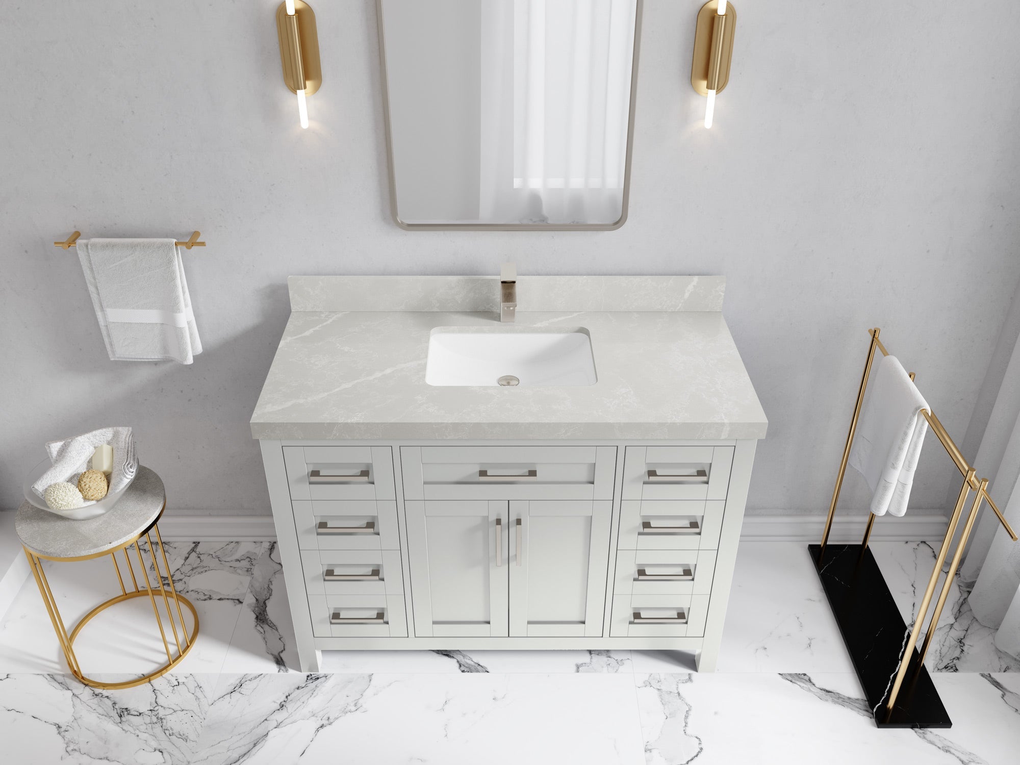 Cambridge 48 in. W x 22 in. D Single Sink Bathroom Vanity - Willow Bath and Vanity