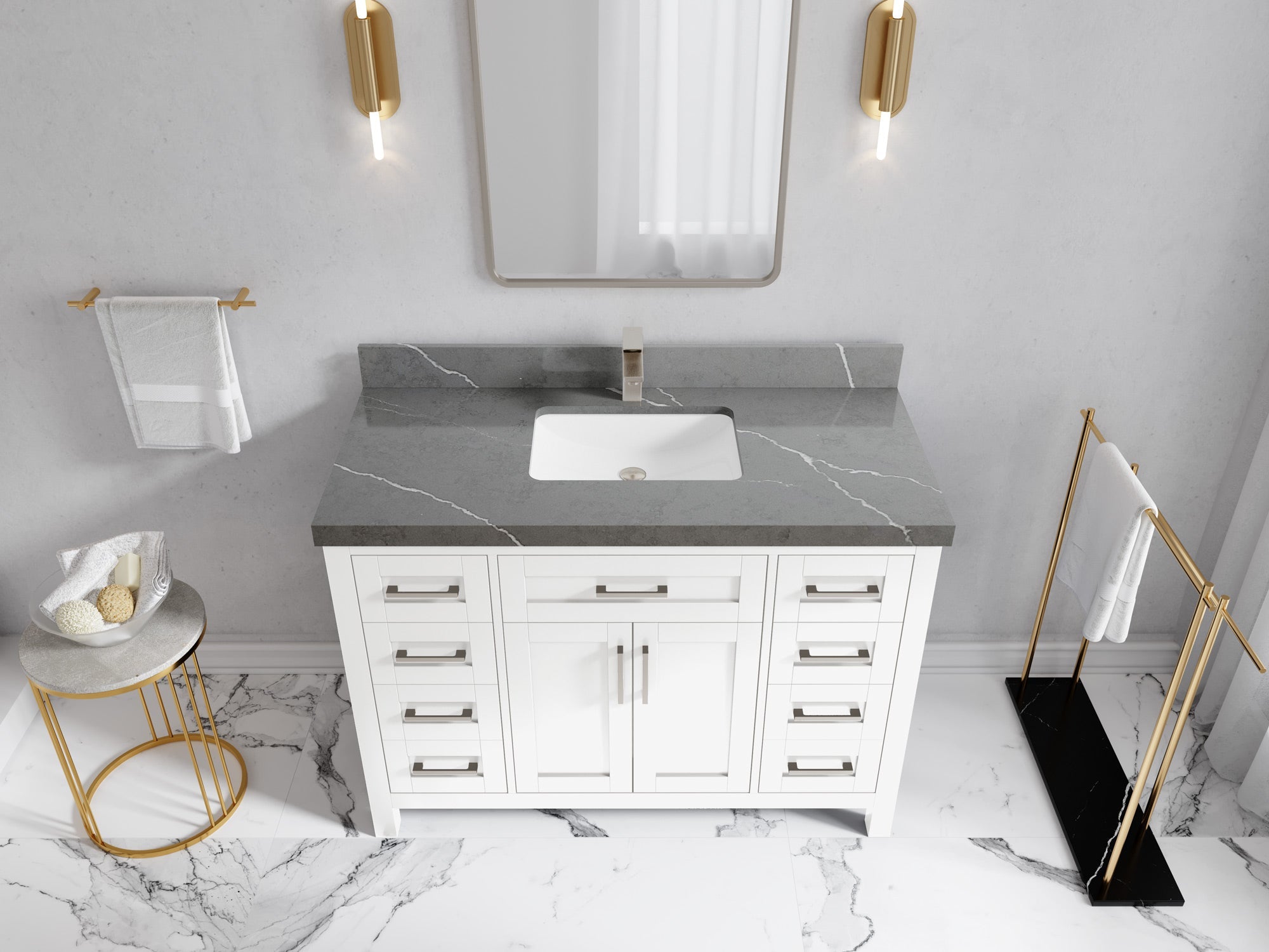 Cambridge 48 in. W x 22 in. D Single Sink Bathroom Vanity - Willow Bath and Vanity