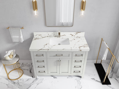 Cambridge 48 in. W x 22 in. D Single Sink Bathroom Vanity - Willow Bath and Vanity